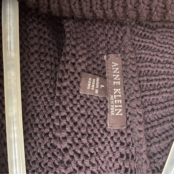 Anne Klein vintage black loosely woven polyester sweater Size L - Picture 4 of 6